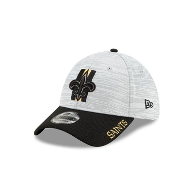 Black New Orleans Saints Hat - New Era NFL Official NFL Training 39THIRTY Stretch Fit Caps USA4268537